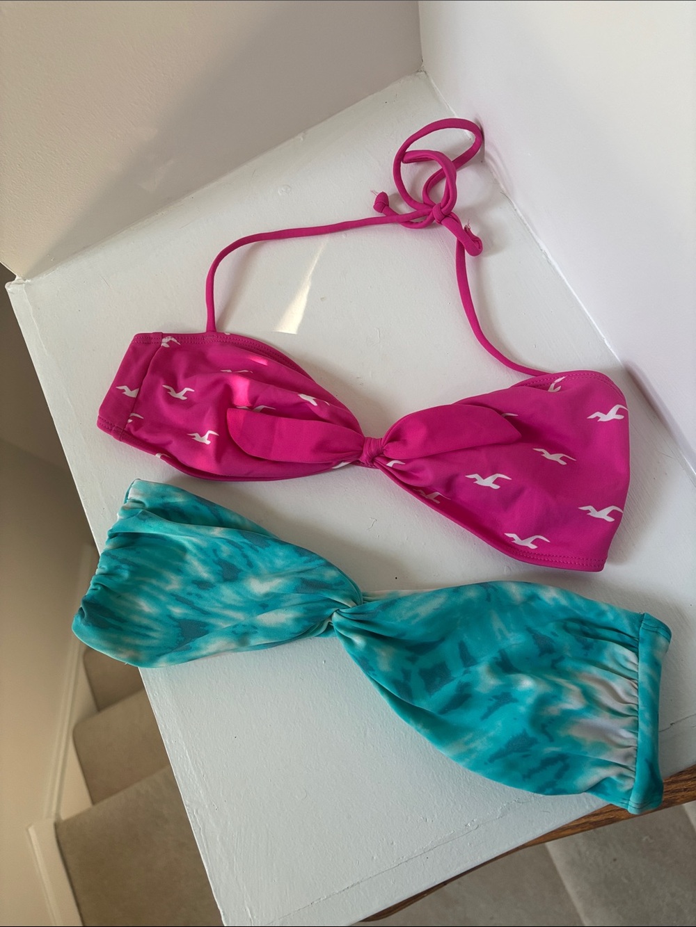2 Bandeau Bikini Tops - No pads - Sz M